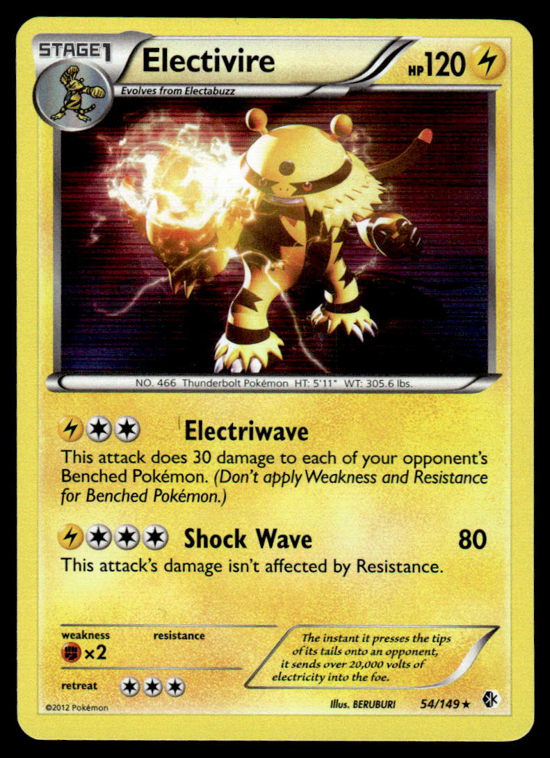 Pokemon TCG Boundaries Crossed #54/149 Electivire LP