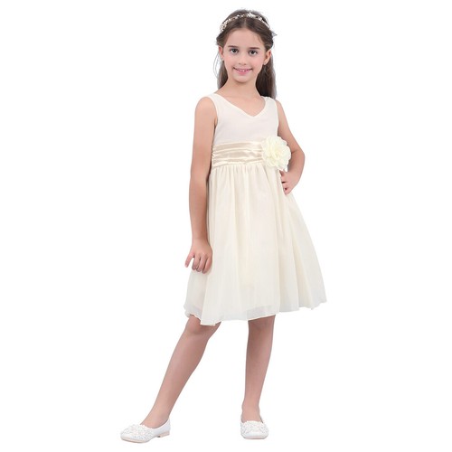 Kids Girls Dress Midi Ball Gown Event Flower Girl Summer Costume Wedding Party - Picture 88 of 113