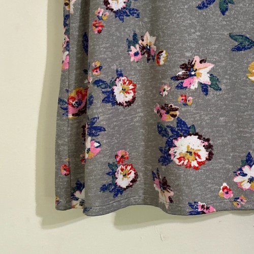 Arizona Dress Gray Pink Floral Scarf Short Sleeve Short Shift Flared 2 Piece 7/8 - Picture 6 of 14