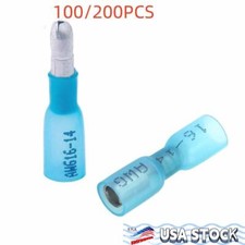 Heat Shrink Bullet Wire Connectors 16-14AWG Male Female Crimp Terminals 50/200X