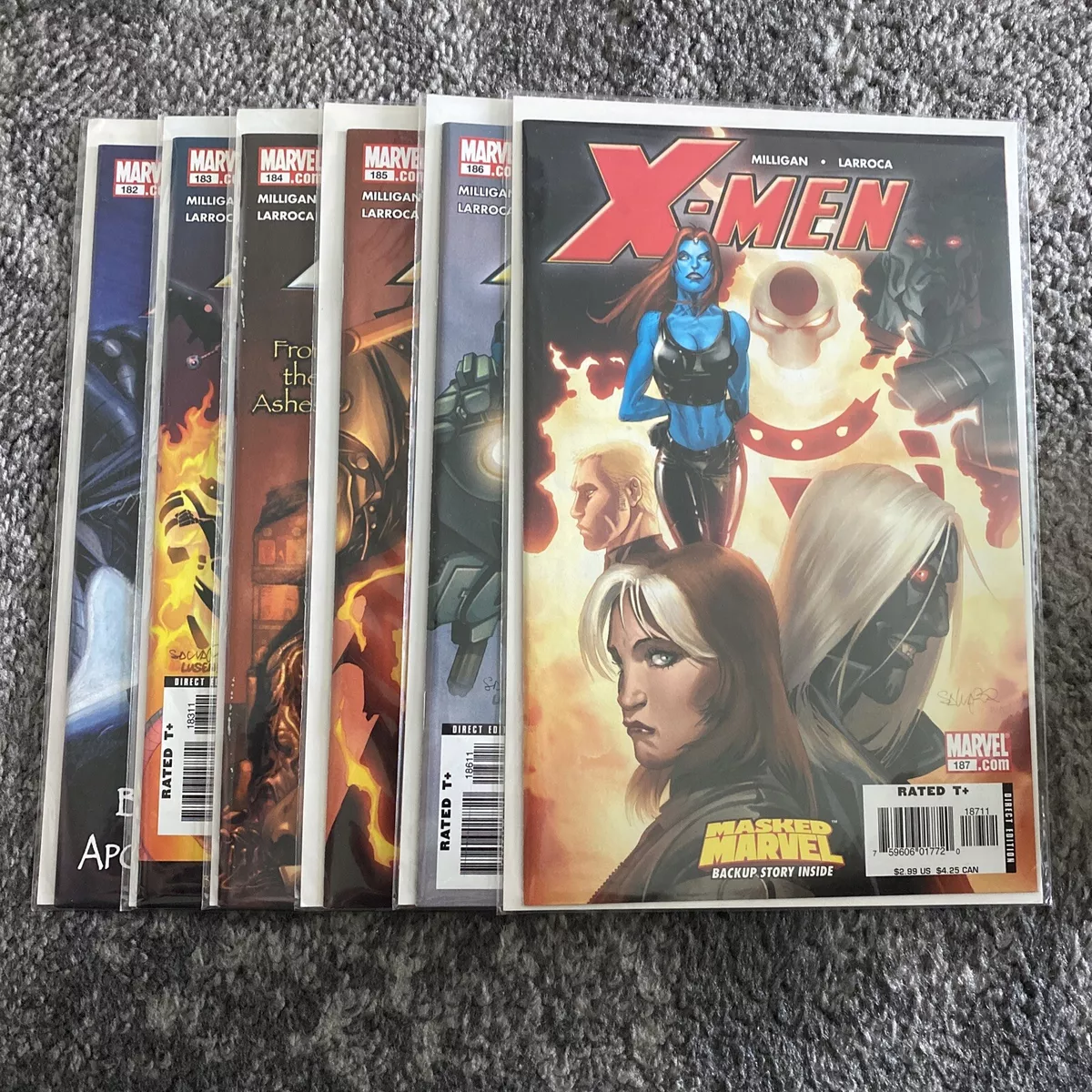 X-MEN #182-#187 BLOOD OF APOCALYPSE COMPLETE SET 1st Gambit As Death