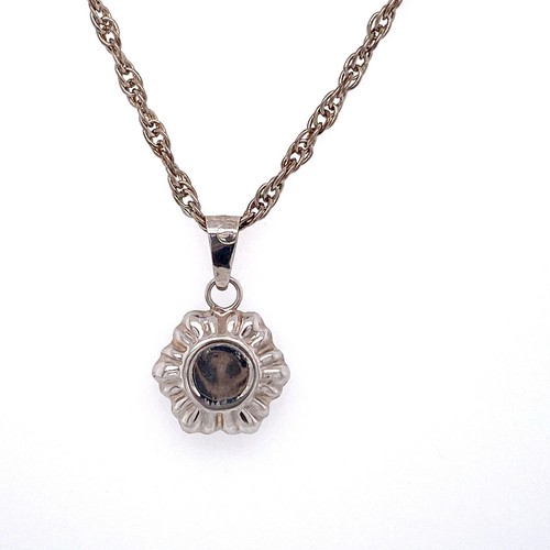 14k White Gold Greek Mati Evil Eye Good Luck Charm Pendant 0.8 Gram - Picture 2 of 4