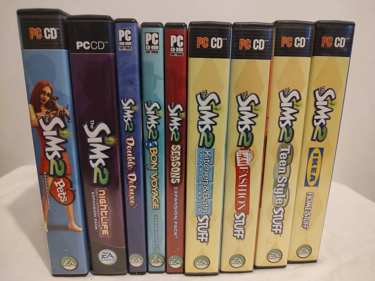 The Sims 2 DELUXE PC Game + 9 Expansion Packs Bundle Lot.FREE