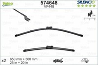 "Valeo Silencio Flach Wischerblatt Satz - Vorne - 26 \"/ 20 \" - FüR Volvo S40 Ll"