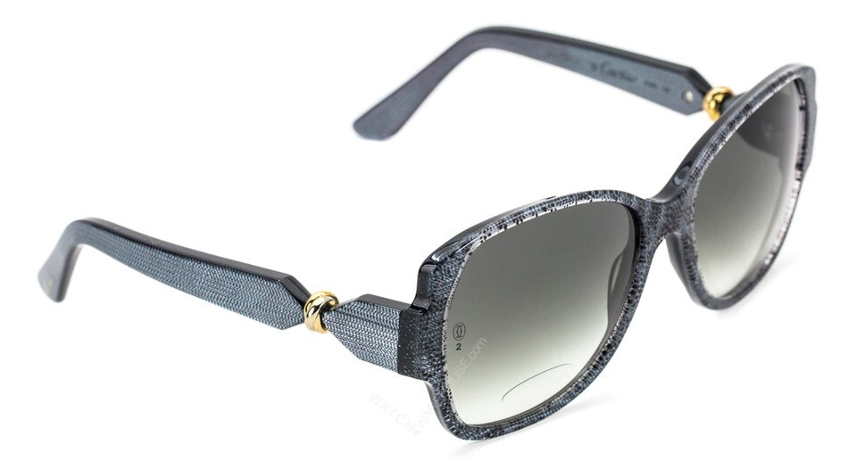 CARTIER Trinity Brenice 55mm Gray Composite Frame Sunglasses