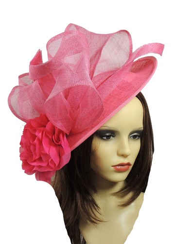 Large Fuchsia \u0026 Hot Pink Fascinator Hat 
