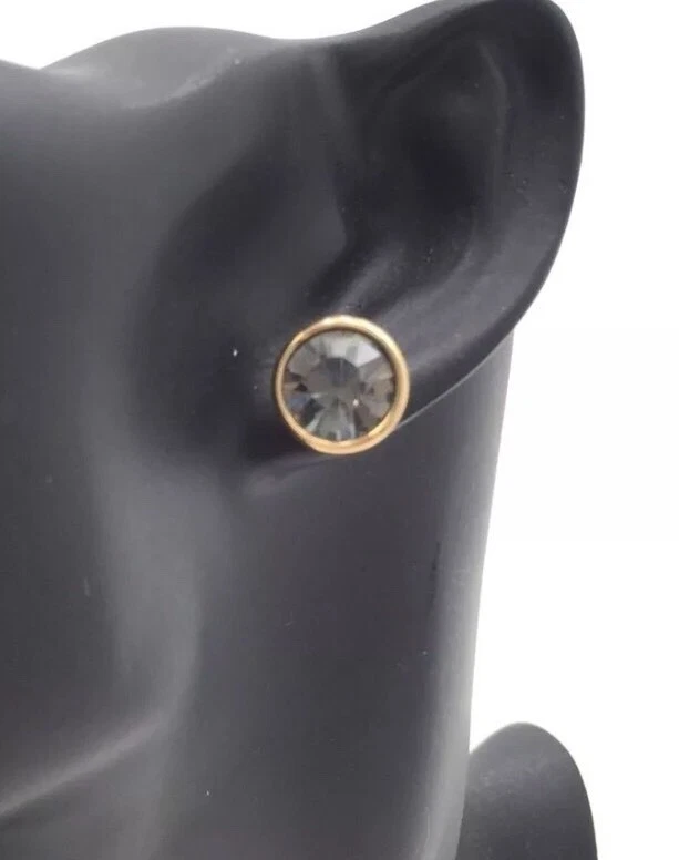 Kate Spade Crystal Round Bezel Stud Earrings W1115 - Image 2 of 2