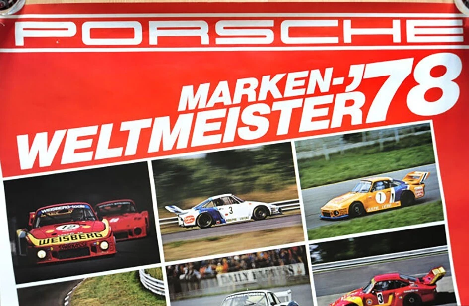 original Porsche Plakat Renn Poster "Markenweltmeister" 1978 Martini Porsche 935 - Bild 2 von 4
