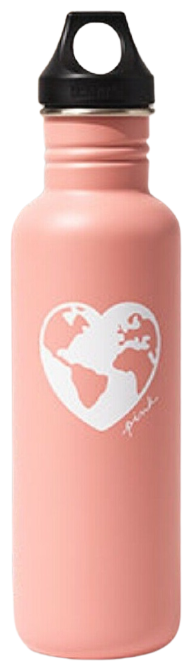 Borraccia Victoria’s Secret X Klean Kanteen 27 Oz: Acciaio, Rosa Con Scritta 'Be Kind To The Planet'