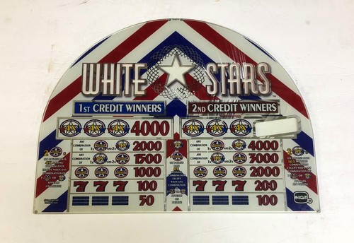IGT 19" S2000 round top glass "White Stars" - Picture 5 of 5
