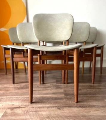 Set Of 6 Vintage Mid Century Retro Parker Danish Teak Dining Chairs Retro Parker Danish Teak Dining Chairs