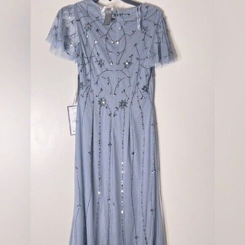 PAPELL STUDIO BY ADRIANNA PAPELLFlutter-Sleeve Embellished Gown dress size 4 - Picture 11 of 15