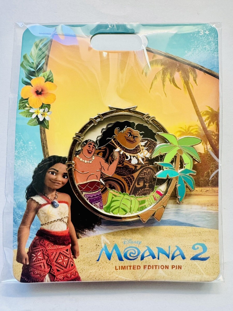Disney Pin 2024 DSSH Moana 2 Moni & Maui LE 400 Pin-on-Pin