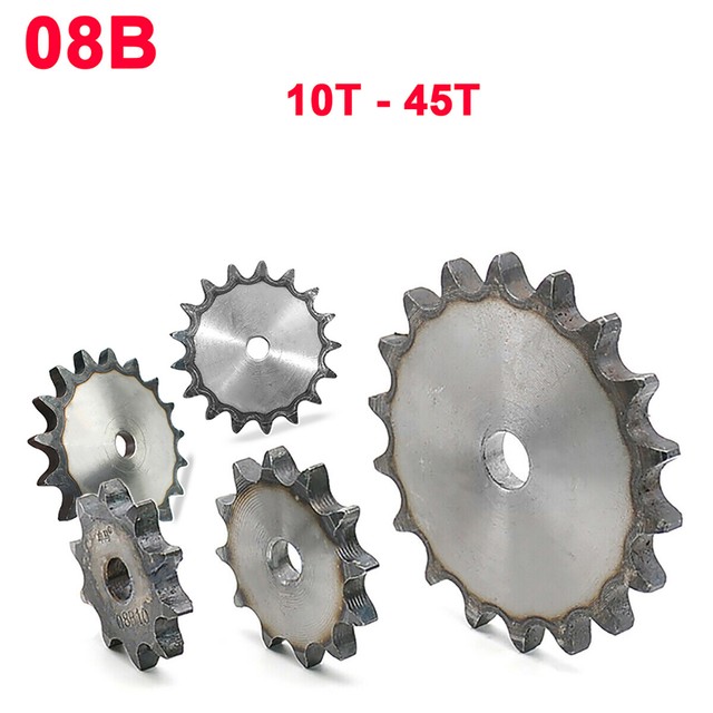 08B Kettenrad Kettenräder 10 - 45 Zähne Antriebsritzel 45# Stahl für Rollenkette 08B Kettenrad Kettenräder 10 - 45 Zähne Antriebsritzel 45# Stahl für Rollenkette