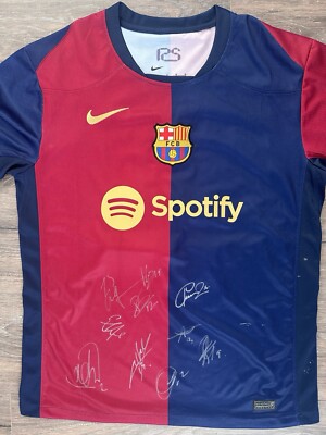 FC Barcelona Femeni Hand Signed Multi Jersey By 10 With Exact