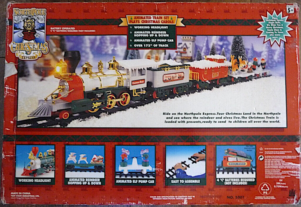 Northpole Christmas Express Battery Operated Animated Train Northpole Christmas Express Battery Operated Animated Train