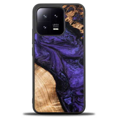 Handyhülle für Xiaomi 13 Bewood Unique Violet Holzhülle Case Cover Etui Tasche