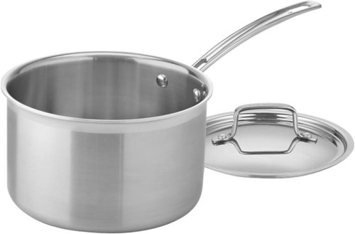 Cuisinart 4-Quart Skillet Stainless Steel Cookware Multiclad Triple Ply Saucepan