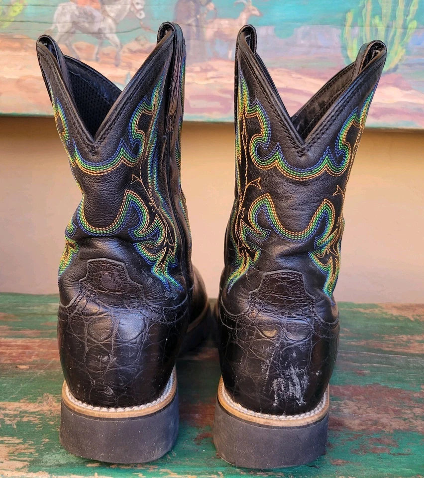 Twisted X Woman's Fancy Stitched Cowboy Western Boots Embroidered Black Size 6 - Image 4 of 4