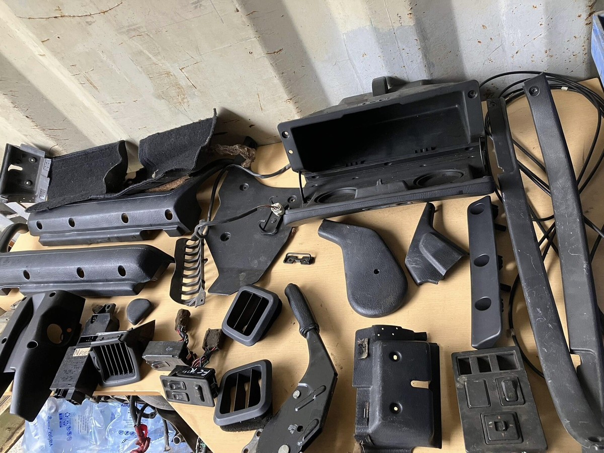 Mazda RX7 FC misc interior parts set. Various black interior parts