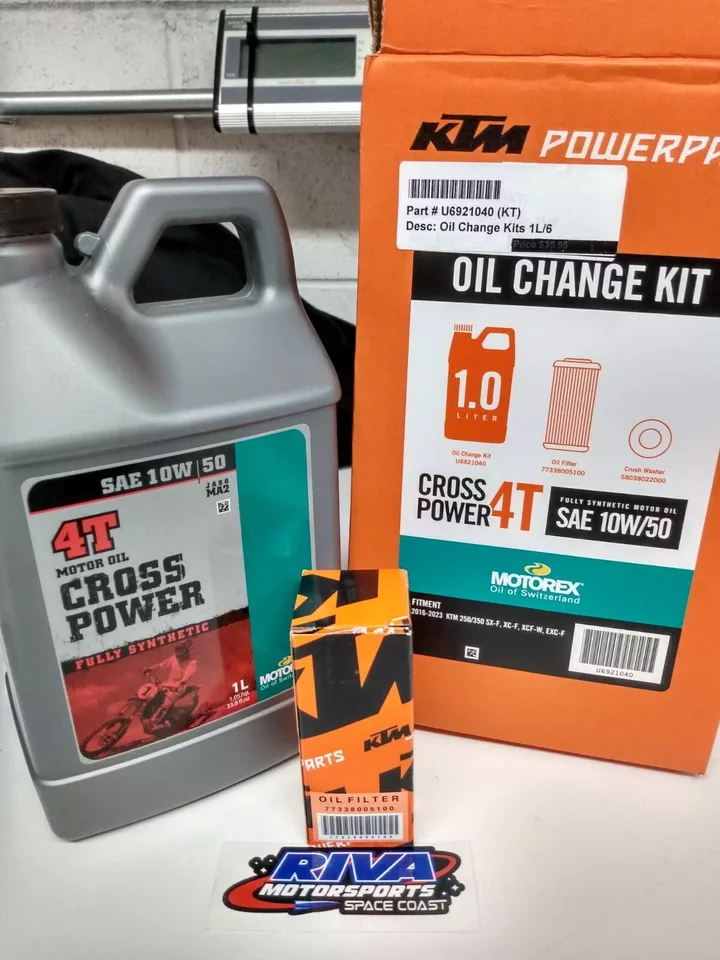 KTM 250SXF MOTOREX 1.0 L 10W/50 POWER SYNT FULL SYNTHETIC OIL CHNGE KIT U6921040 - Image 3 of 4