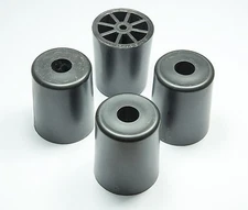 4 ROUND CYLINDER POLYPROPYLENE RUBBER  FEET #4 -  2" H x 1.625 D  - FREE SHIP