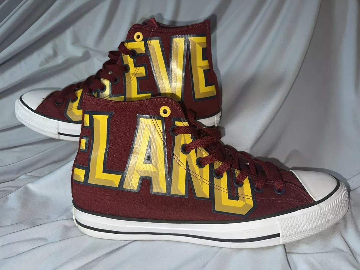Burgundy and gold converse top