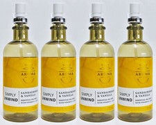 4 Bath  Body Works Aromatherapy SANDALWOOD VANILLA Oils Mist 5.3 oz