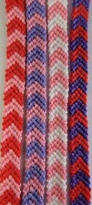 Handmade Chevron Pattern Friendship Bracelets - Valentine's Day Set Of 4