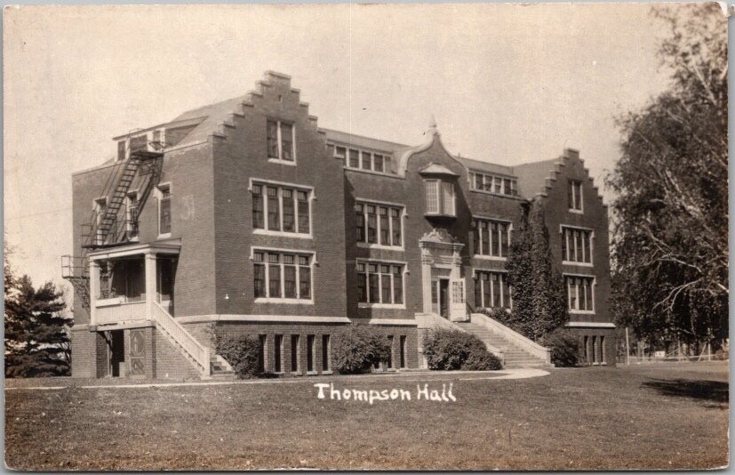 Tarkio, Missouri RPPC Real Photo Postcard TARKIO COLLEGE "Thompson Hall