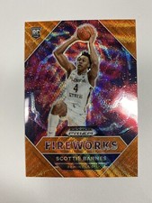 2021 Panini Prizm Draft Picks FIREWORKS Rookie RC Scottie Barnes Orange Wave /75