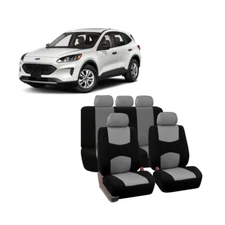 FOR ALL FORD GRAY CAR SEAT COVERS FULL SEAT 5-SEAT 9PCS