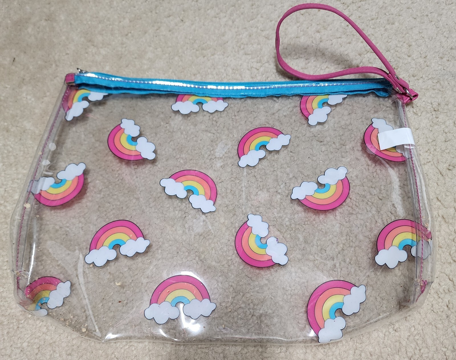 Clear Wristlet Bag Rainbow Pattern - image 3