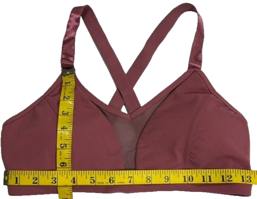 Sport-BH Damen Größe L Burgunderrot & Grau mit gekreuzten Trägern Nylon - Bild 5 von 5