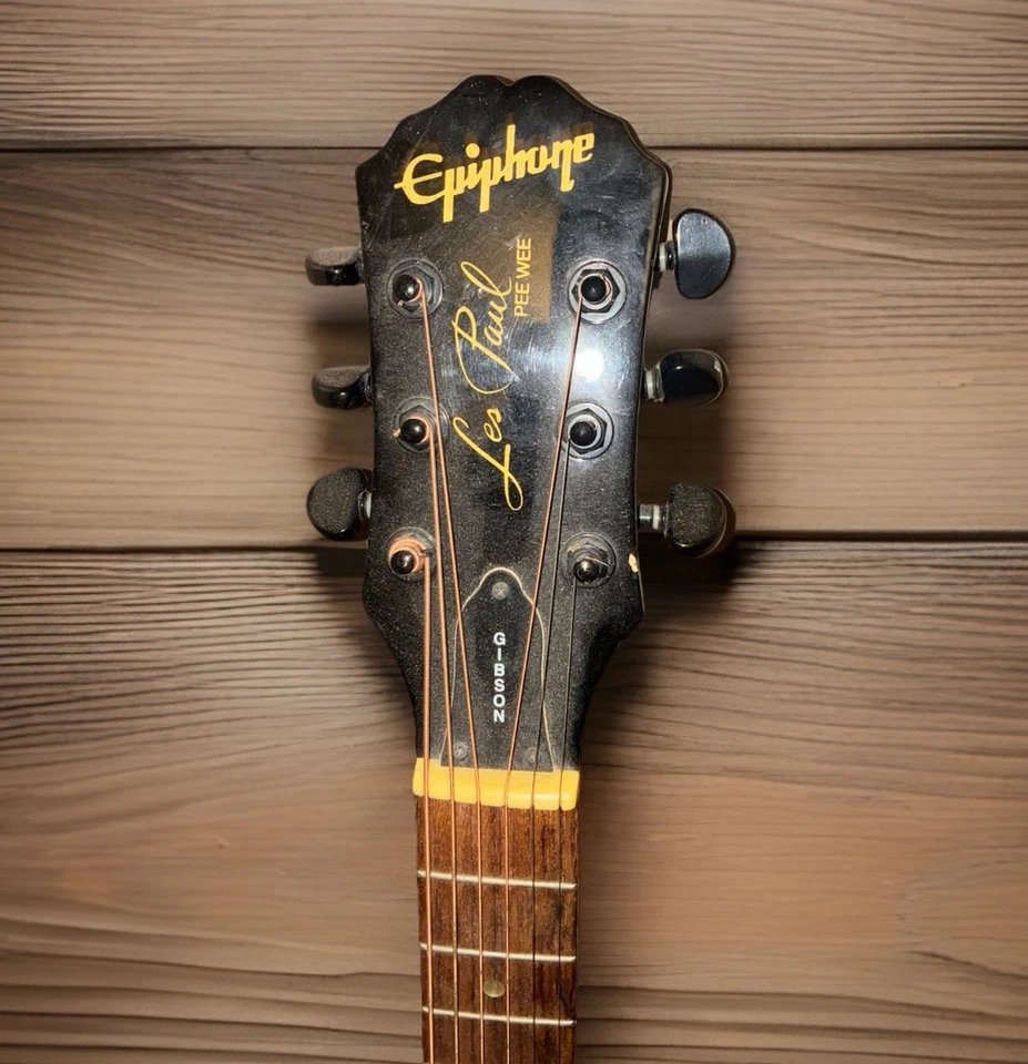 Roadie Epiphone By Gibson Pee Wee Les Paul Electric Guitar Yellow Burst Travel - Image 2 of 4