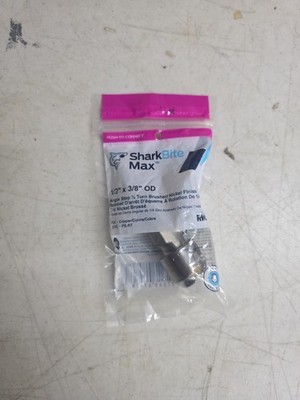 SharkBite Max 1/2 x 3/8 Inch Compression Angle Stop Valve Brass Plumbing Fitting