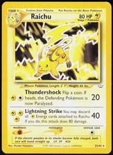 Raichu 21/64 Unlimited Rare Neo Revelation LP Pokemon on eBay