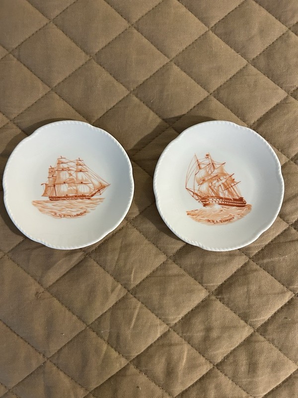 Vintage Spode Porcelain Coasters, Set Of 2
