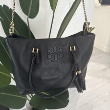 Tory Burch black Leather Thea Convertible Tot...