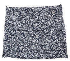 NEW RAFAELLA Women's Stretch Viscose Mini Skirt Skort Floral Blue White Size XL
