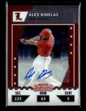 2021 Panini Elite Extra #CTO-AB Alex Binelas College Tickets Optic AUTO #/99