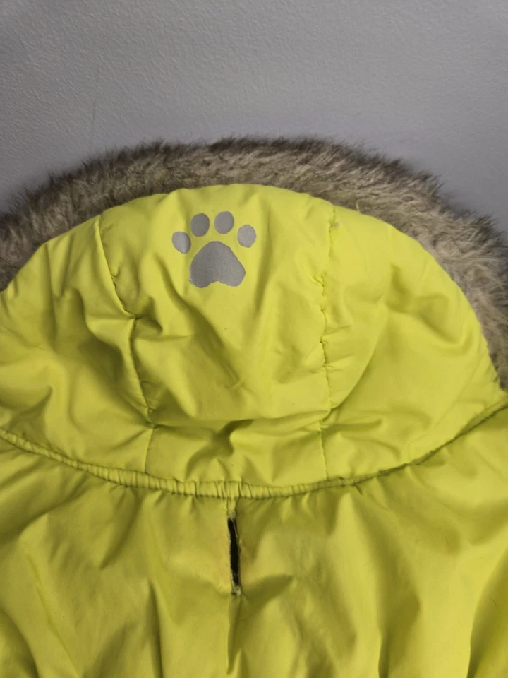 狗抓绒松饼外套带人造毛皮罩带VELCRO©SIZE大号适用于小型小狗 — 第 3/4 张图片