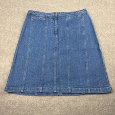Vintage 80s Jones Denim Skirt Sz 10 Waist Blue Jean Cottagecore Western Prairie