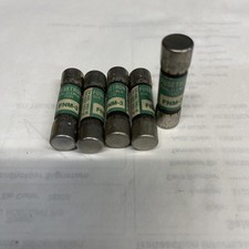 LOT OF 5 BUSSMANN FUSETRON FRN-R-3, 3A, 250V CLASS RK5 FUSE