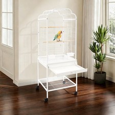 Bird Flight Cage Metal Parakeet Cage for Cockatiels Parrot Dual-Opening Roof
