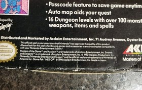 Swords and Serpents BOX AND MANUAL ONLY NES Nintendo NICE 1990