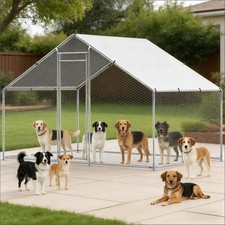 Large WalkIn ChickenCoop Run 3x1.5x1.96mWooden Hen House Rabbit Hutch with Cover
