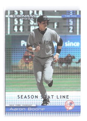 2004 Donruss Aaron Boone #/54 Stat Line Season Parallel SP 245 Yankees
