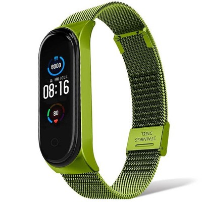 Edelstahl Metallarmband Armband Ersatzarmband compatible Xiaomi Mi Band 5 6 Grun