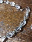 Vtg Necklace Chunky Clear Glass Beads Egyptian Scarab Pendant Statement — photo 5